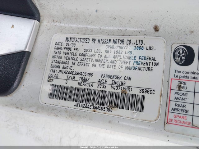 2009 NISSAN 370Z JN1AZ44E39M405396 Photo 8