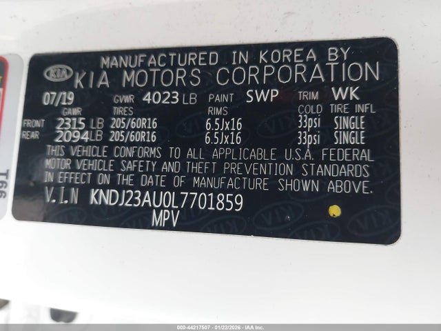 KIA SOUL S 2020 KNDJ23AU0L7701859 Image 9