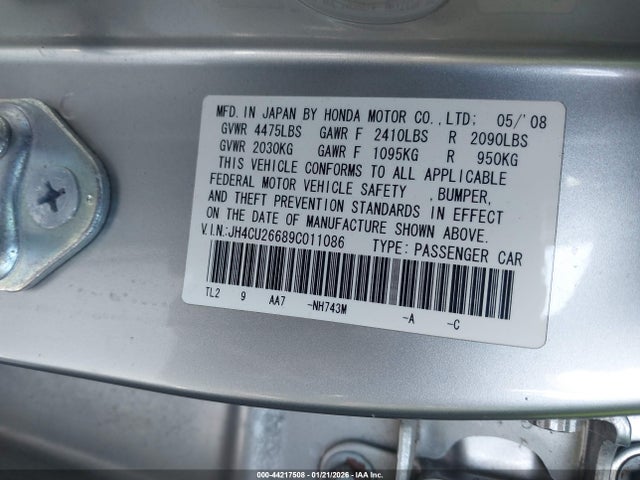 2009 ACURA TSX JH4CU26689C011086 Photo 8