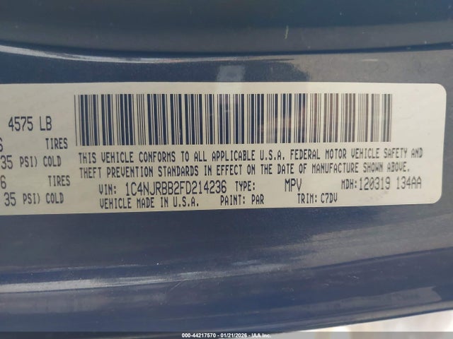 Jeep Patriot Sport 2015 1C4NJRBB2FD214236 Image 9