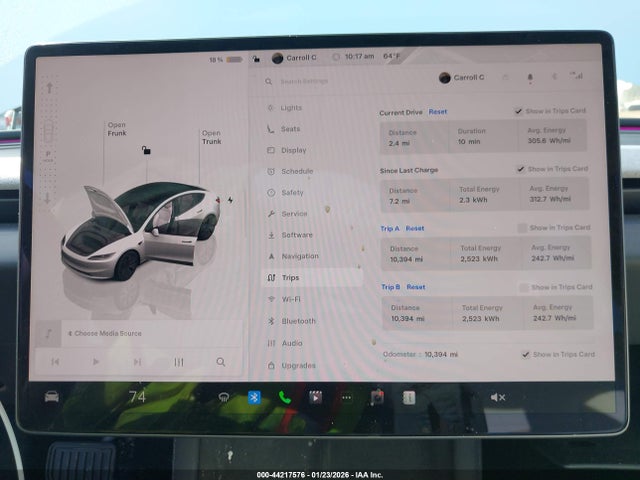 44217576 :رقم المزاد ، 5YJ3E1EA3SF078153 vin ، 2025 Tesla Model 3 Long Range Rear-wheel Drive/standard Rear-wheel Drive مزاد بيع