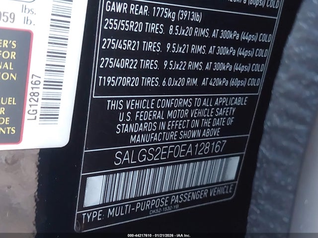 2014 LAND ROVER RANGE ROVER SALGS2EF0EA128167 Photo 8