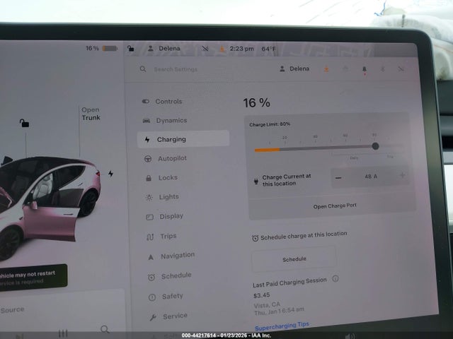 Aukcja sprzedaży 2021 Tesla Model Y Long Range Dual Motor All-wheel Drive, vin: 5YJYGDEE8MF140248, numer aukcji: 44217614