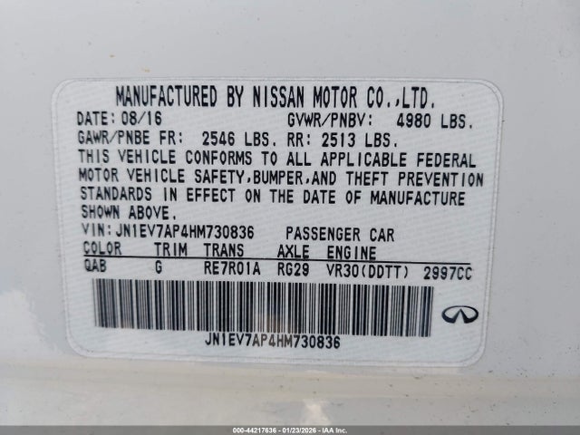 2017 INFINITI Q50 JN1EV7AP4HM730836 Photo 8