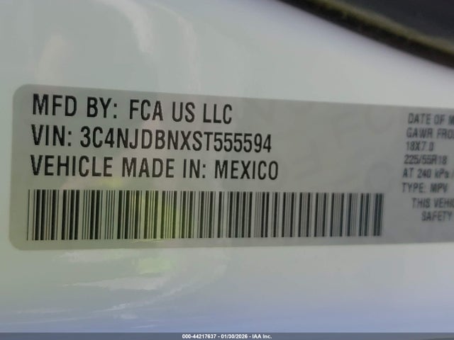 Продажа на аукционе авто 2025 Jeep Compass Latitude 4x4, vin: 3C4NJDBNXST555594, номер лота: 44217637