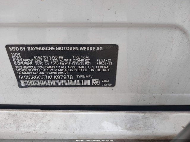 5UXCR6C57KLK87978 BMW X5 Xdrive40i