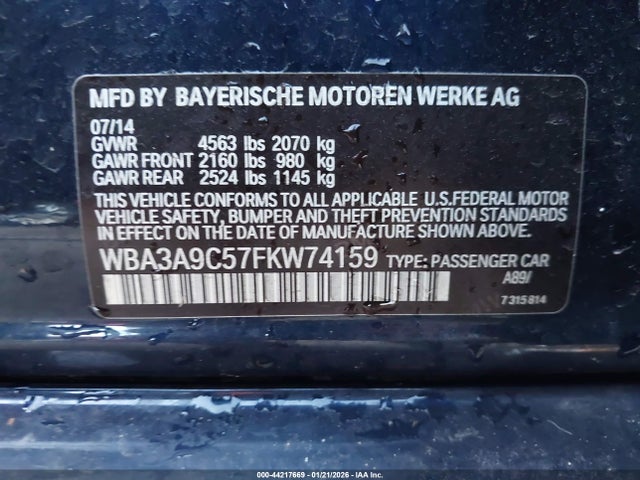 2015 BMW 335I WBA3A9C57FKW74159 Photo 8