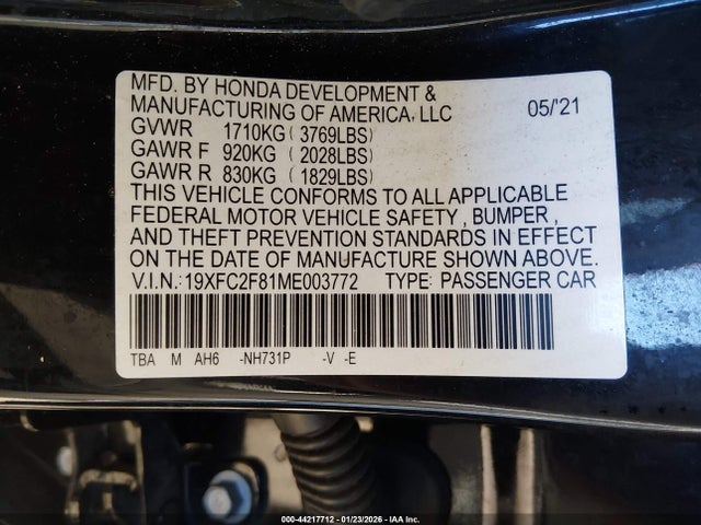 Honda Civic Sport 2021 19XFC2F81ME003772 Image 9
