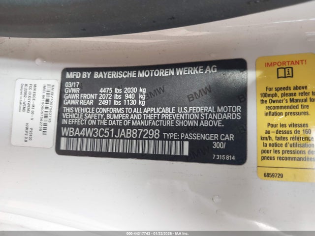 2018 BMW 430I WBA4W3C51JAB87298 Photo 8