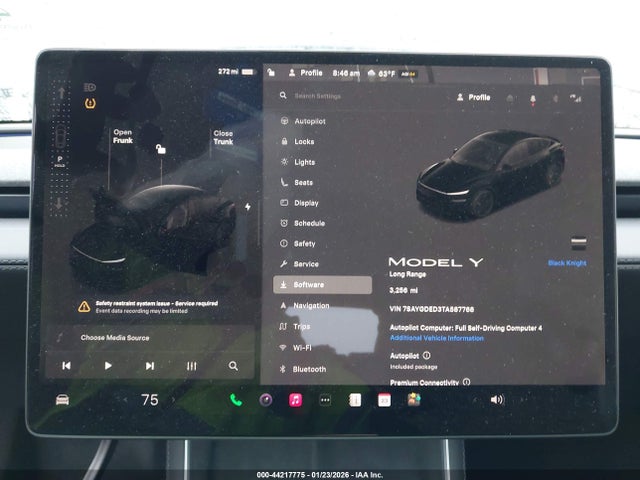 2026 Tesla Model Y მანქანა იყიდება აუქციონზე, vin: 7SAYGDED3TA587768, აუქციონის ნომერი: 44217775