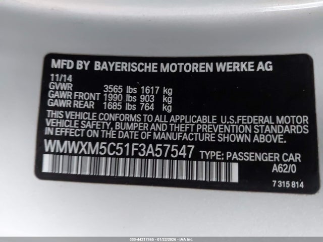 2015 MINI HARDTOP WMWXM5C51F3A57547 Photo 8