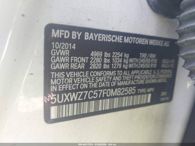 2015 BMW X3 5UXWZ7C57F0M82585 Photo 8