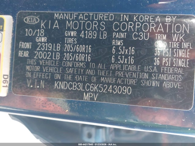 KIA NIRO LX 2019 KNDCB3LC6K5243090 Image 9