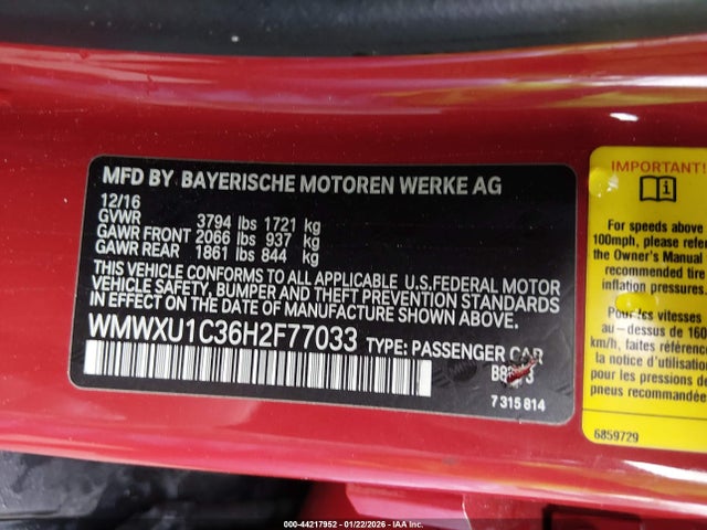 2017 MINI HARDTOP WMWXU1C36H2F77033 Photo 8