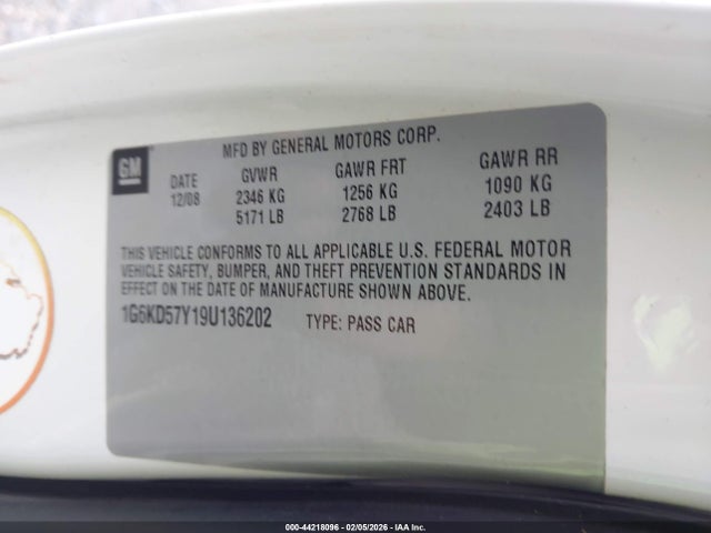 2009 CADILLAC DTS 1G6KD57Y19U136202 Photo 8