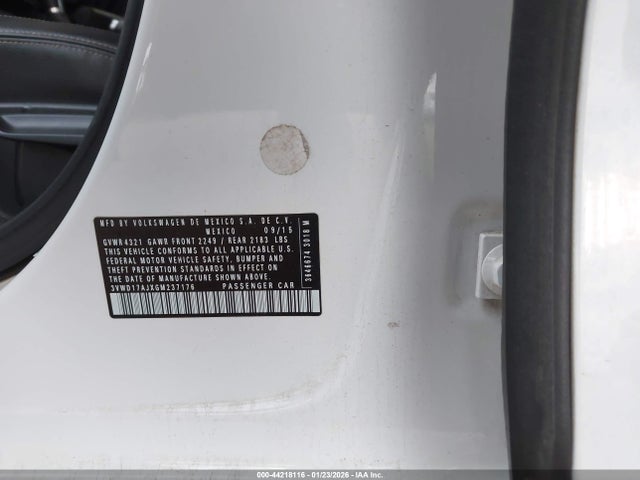 3VWD17AJXGM237176 Volkswagen Jetta 1.8t Sport