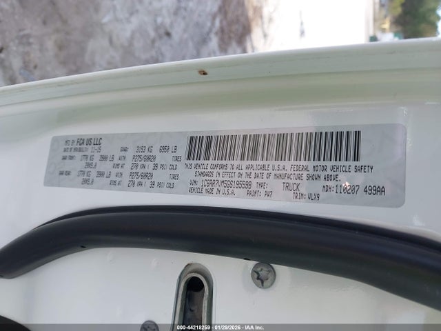 Aukcja sprzedaży 2016 Ram 1500 Laramie, vin: 1C6RR7VM5GS195598, numer aukcji: 44218259