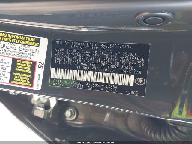 Toyota CAMRY SE 2026 4T1DBADK0TU040195 Image 9