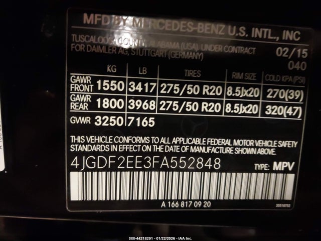 2015 MERCEDES-BENZ GL 350 BLUETEC 4JGDF2EE3FA552848 Photo 8