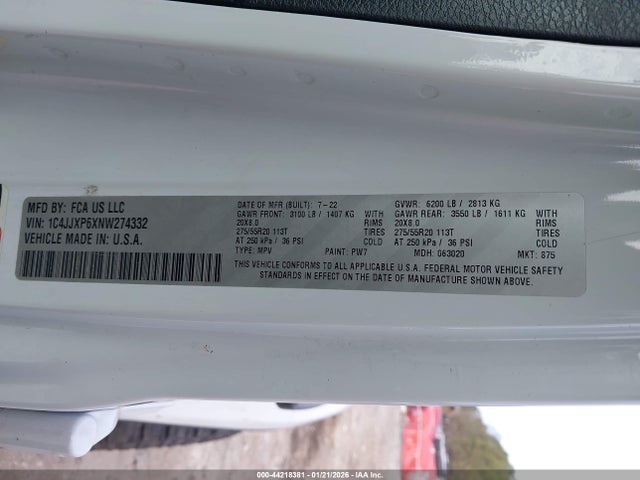 2022 JEEP WRANGLER 4XE 1C4JJXP6XNW274332 Photo 8