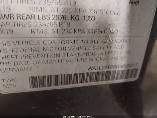 2016 AUDI Q5 WA1L2AFP8GA039077 Photo 8