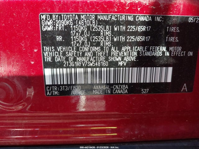 Toyota RAV4 LE 2025 2T3G1RFV7SW548160 Image 9