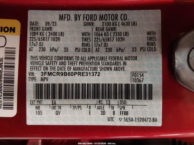 2023 FORD BRONCO SPORT 3FMCR9B60PRE31372 Photo 8