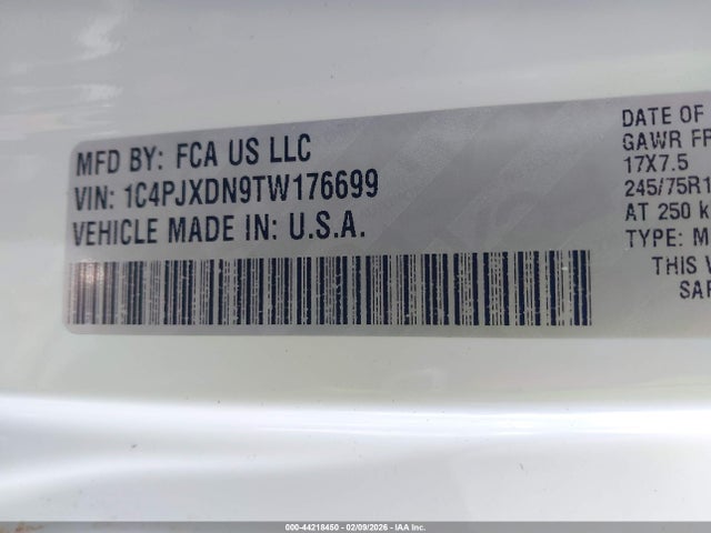 Продажа на аукционе авто 2026 Jeep Wrangler Sport 4x4, vin: 1C4PJXDN9TW176699, номер лота: 44218450