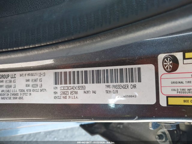 Chrysler 200 Limited 2014 1C3CCBCG4EN192353 Image 9