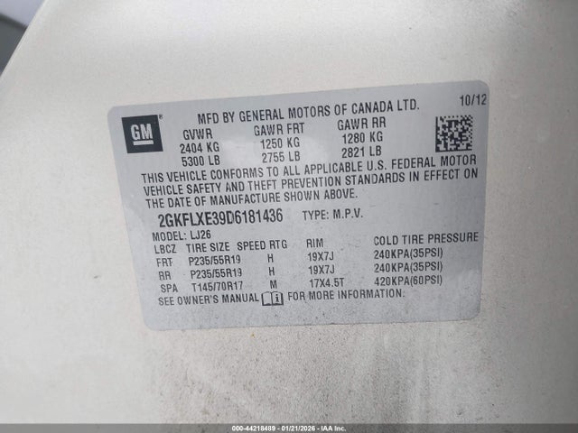 2013 GMC TERRAIN 2GKFLXE39D6181436 Photo 8