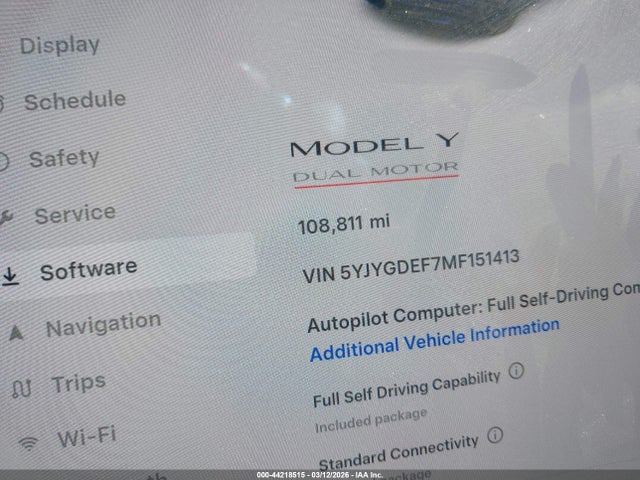 5YJYGDEF7MF151413 Tesla Model Y Performance Dual Motor All-wheel Drive