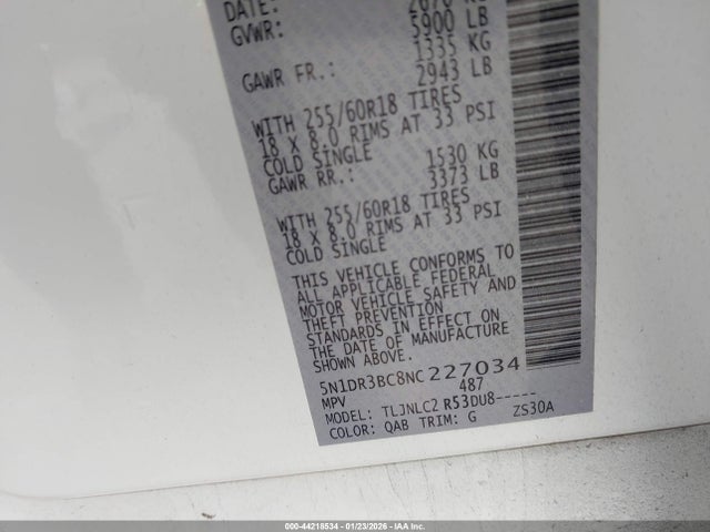 2022 NISSAN PATHFINDER 5N1DR3BC8NC227034 Photo 8