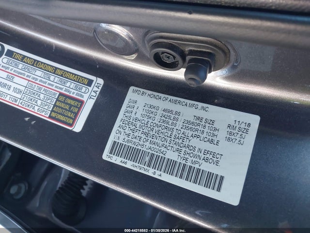 5J6RW2H51JA002542 Honda CR-V EX