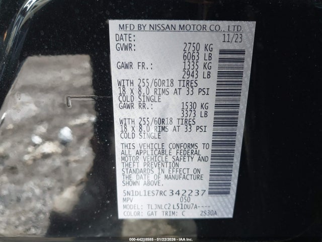 Продажа на аукционе авто 2024 Infiniti Qx60 Pure Awd, vin: 5N1DL1ES7RC342237, номер лота: 44218585