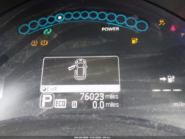2013 Nissan Leaf S მანქანა იყიდება აუქციონზე, vin: 1N4AZ0CP1DC407189, აუქციონის ნომერი: 44218648
