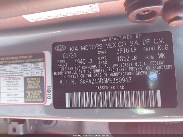 2021 KIA RIO 3KPA24AD5ME380943 Photo 8