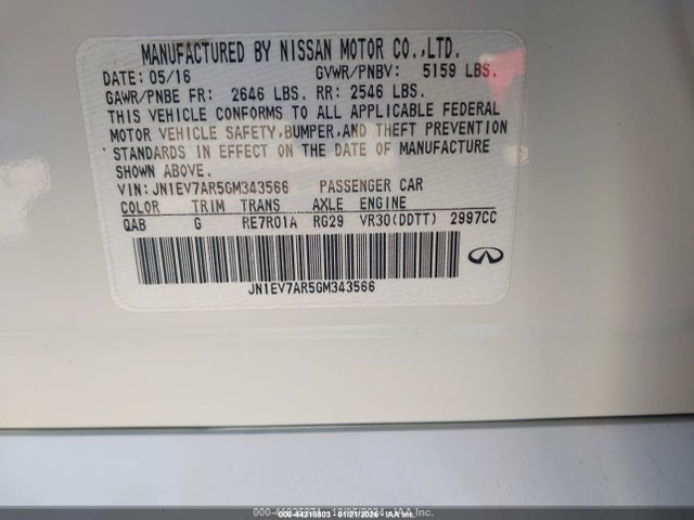 JN1EV7AR5GM343566 Infiniti Q50 3.0t Premium