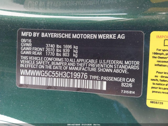 2017 MINI CONVERTIBLE WMWWG5C55H3C19976 Photo 8