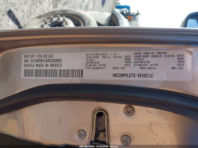 2024 Ram 5500 Chassis Tradesman/slt/laramie/limited მანქანა იყიდება აუქციონზე, vin: 3C7WRNFL5RG263952, აუქციონის ნომერი: 44218930