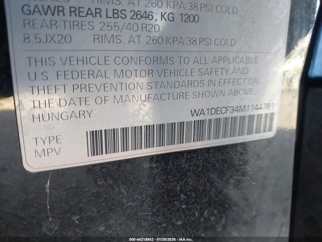 2021 AUDI Q3 WA1DECF34M1144781 Photo 8