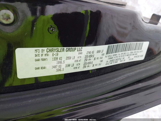 44219000 :رقم المزاد ، 2A4RR2D13AR357542 vin ، 2010 Chrysler Town & Country New Lx مزاد بيع