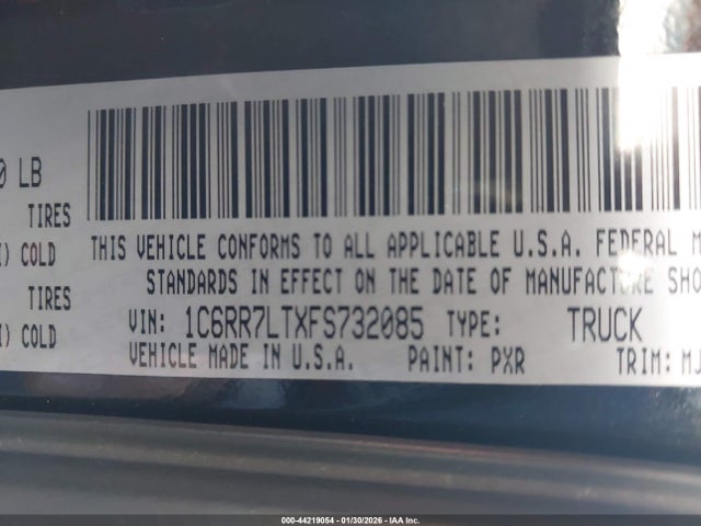 1C6RR7LTXFS732085 RAM 1500 Big Horn