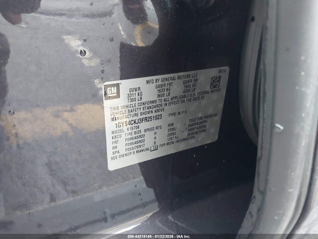 2015 CADILLAC ESCALADE 1GYS4CKJ3FR251923 Photo 8