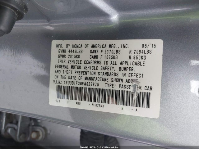 2015 ACURA TLX 19UUB1F38FA028975 Photo 8