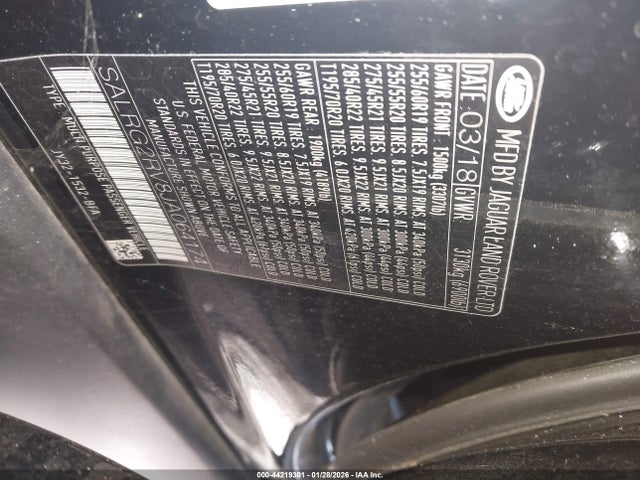 Aukcja sprzedaży 2018 Land Rover Discovery Se, vin: SALRG2RV8JA064174, numer aukcji: 44219301