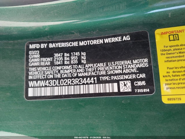 2024 MINI CONVERTIBLE WMW43DL02R3R34441 Photo 8