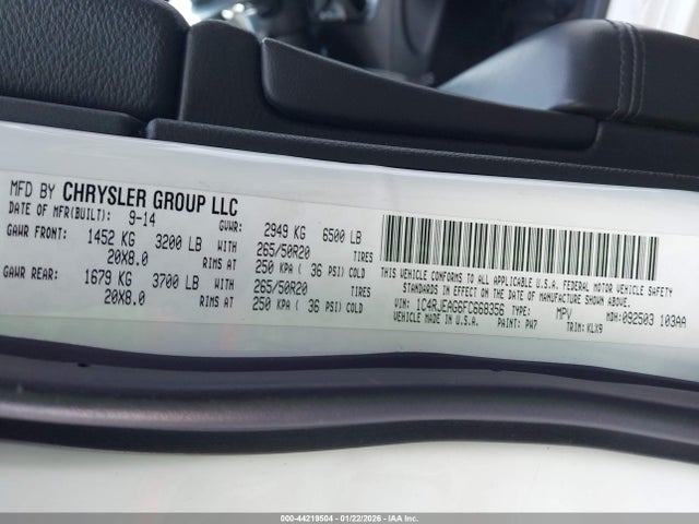 1C4RJEAG6FC668356 Jeep Grand Cherokee Altitude