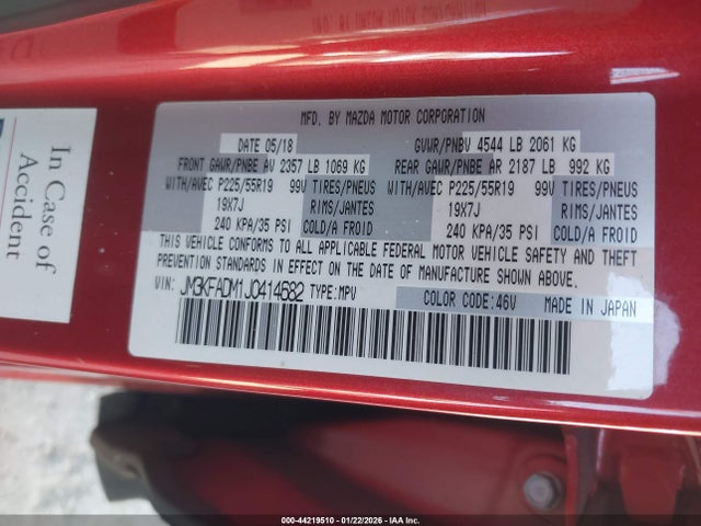Mazda Cx-5 Grand Touring 2018 JM3KFADM1J0414682 Image 9