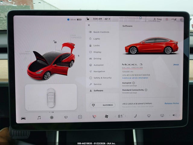 2019 TESLA MODEL 3 5YJ3E1EB3KF389784 Photo 6