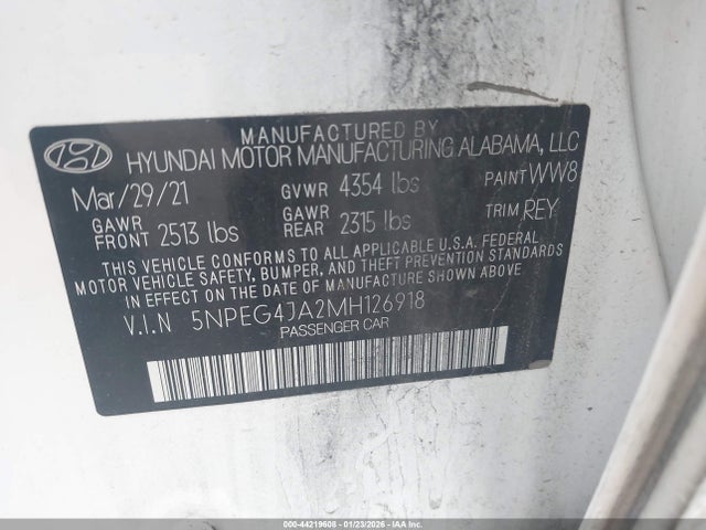 Hyundai SONATA SE 2021 5NPEG4JA2MH126918 Image 9